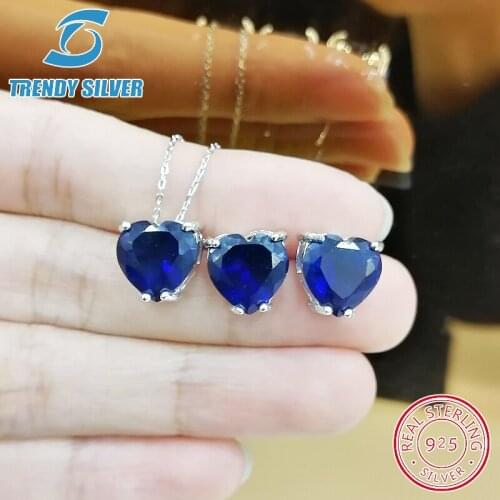 Complete pure 925 sterling silver zirconia clear CZ luxury jewelry set ring earrings for woman pendant necklace trendy design