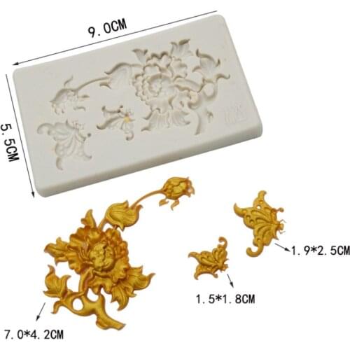 Flowers & butterflies Silicone Mold Fondant Mould Cake Decorating Tools Chocolate Gumpaste Molds, Sugarcraft, Kitchen Gadget