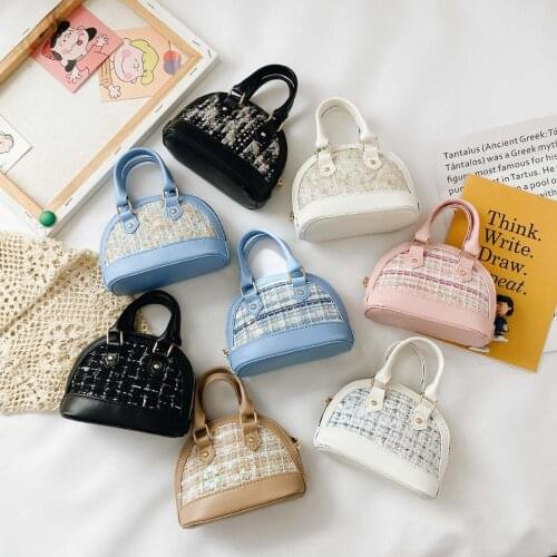 New Sequin childrens messenger bag Korean version Kids girl shell bag Princess fashion mini portable shoulder bag KBG029