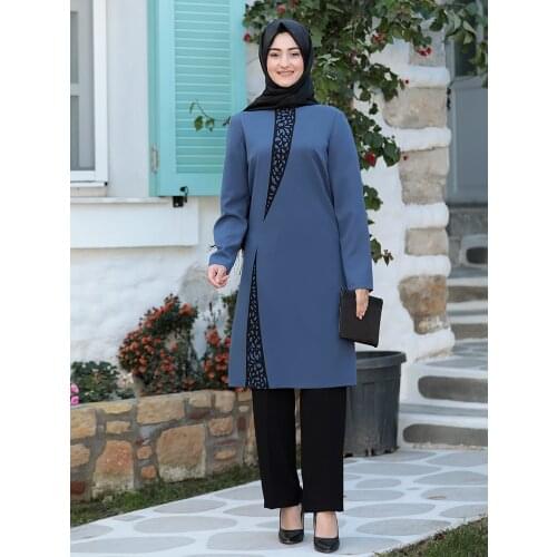 Tunic Trousers Hijab Suit New Season Crepe Fabric Islamic Muslim Dubai Combination Clothing High Quality Made in Turkey
