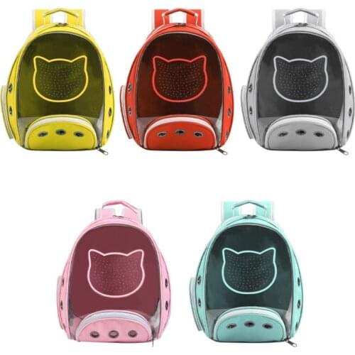 Breathable Pet Carrier Bag Outdoor Travel Cat Backpack Carrying Cage Capsule Transparent Pet Carrier Bag Dog Cat Backpack