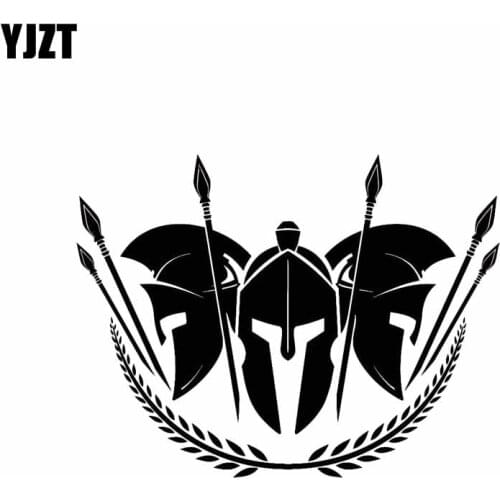 YJZT 13.3*10.1CM Oem Vivid Roman Unite Warriors Car Sticker Decal Soldier Black/Silver Covering The Body Vinyl C21-0100