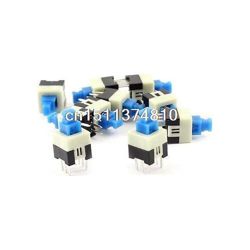 10 Pcs 7 x 7mm PCB Momentary Push Button Switch Non-lock 6 Pin DIP