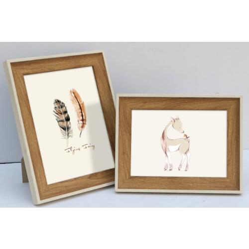 2018 Quality Simple Resin Photo Frame With Wood Grain 1pcs 5-10 inch Table&Wall Hanging Picture Frames Wedding Gift marco foto