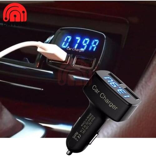 4 in 1 Car Charger USB 3.1A LED Display Dual USB Phone Charger Car-Charger Adapter for Phone Adapter Car Charger Quick Charge
