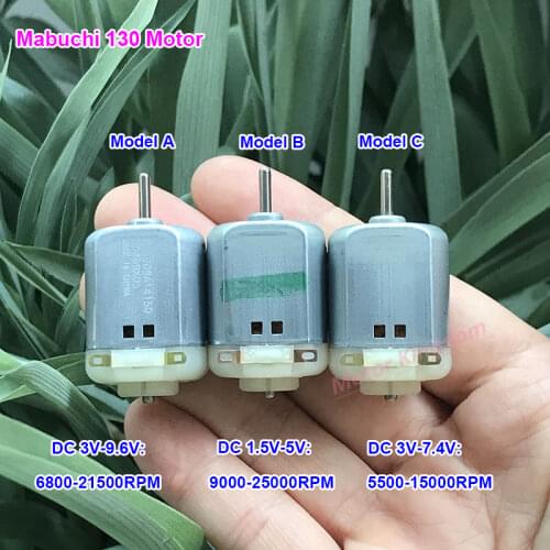 5PCS/lot Japan Mabuchi 130 Carbon Brush Motor DC 1.5V 3V 4.2V 5V 6V 7.4V 9.6V High Speed Strong Magnetic DIY RC 4WD Toy Car/ Fan