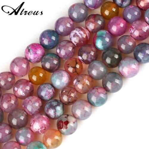 8mm Purple Stripe Onyx Agates Natural Stone Beads Round Loose Spacer Beads For Jewelry Making DIY Accessories Wholesale