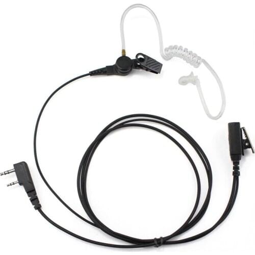 Air Acoustic Tube Big PTT Mic Earpiece Headset For Kenwood Baofeng UV-5R UV-82 TYT MD-380 Wouxun KG-UVD1P Radio Walkie Talkie