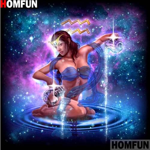 HOMFUN Full Square/Round Drill 5D DIY Diamond Painting "Constellation" 3D Diamond Embroidery Cross Stitch Home Decor A19399