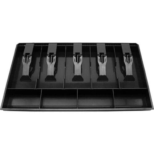 Large Cabinet Cash Drawer Register Insert Money Tray 5 Compartment Cashier Box