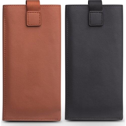 Real Leather Pull Tab Sleeve Pouch Phone Case for Huawei P30 / P30 Pro Genuine Cowhide Cow Skin Wallet Bag Qialino Brand
