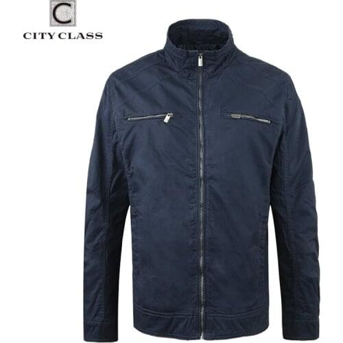 CITY CLASS 2019 Mens 100% Washed Fashion Windbreakers Casual Short Jackets and Coats Muti-colors Zipper Pilot Bomber 3804