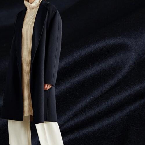 Red Raspberry Navyblue Gloss Overcoating Cashmere Wool Materials Women Suits Pants Overcoat DIY Cloth Fabrics Freeshipping