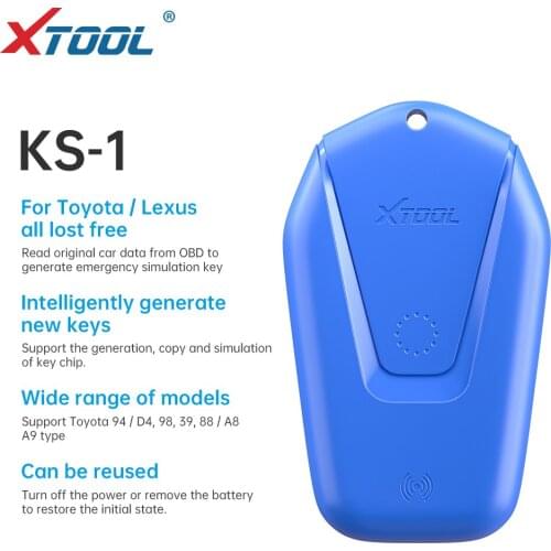 XTOOL KS-01Blue Emulator Auto key programmer key all lost for Toyota for Lexua work with X100 PAD3