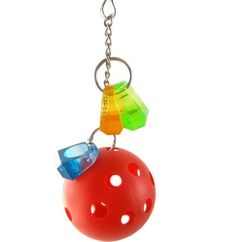 LHXMAS Parrot Toy Bird Toy Bite Plastic Ball Ring Ball chain