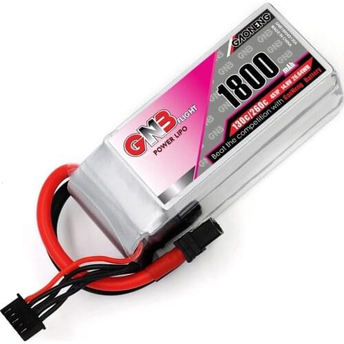 Gaoneng GNB 1800mAh 14.8V 4S 130C Lipo Battery High Rate RC Car Battery RC Models Multicopter Racing Car Drone Boat Accessiories