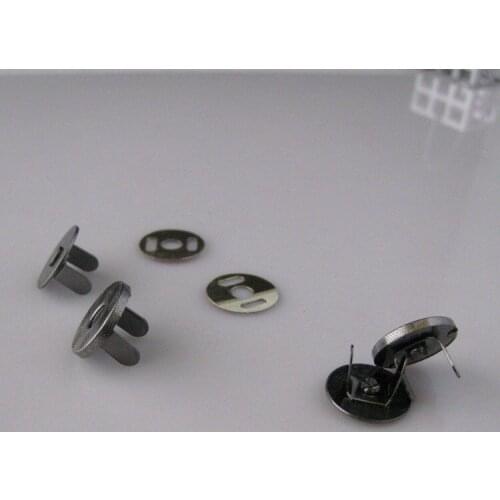 50Sets 10mm Black Tone Buttons Magnetic Purse Snap Clasps/ Closure for Purse Handbag Fastener