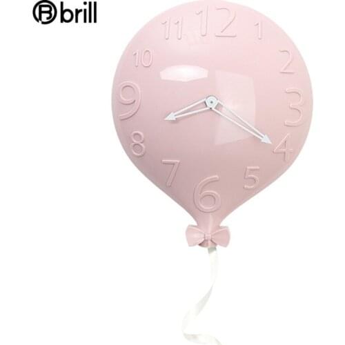 Cartoon Cute Wall Clock Balloon Creative Kids Wall Clocks Kitchen Modern Electronic Silent Clocks Wall Home Decor Living Room