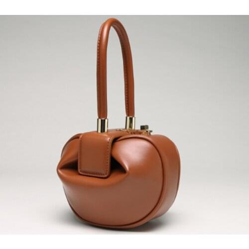 Fashion Brand Designer Women Handbag Genuine Cow leather Hobos Women Bag Ladies Hasp Small Summer Bag Casual Top-handle Bag