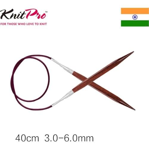 Knitpro CUBICS bright color -40 cm Fixed Circular Needle sock knitting wood birch