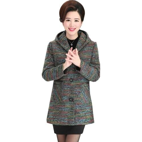 Autumn womens jacket Tops new winter fashion plus velvet thick cotton coat Female medium long plus size coats ladies overcoat