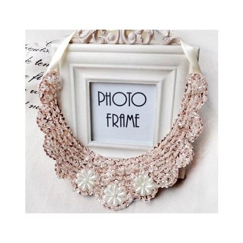2017 bohemian statement necklace choker collares collar pendantchoker necklace diy pearl necklace wedding accessories champagne