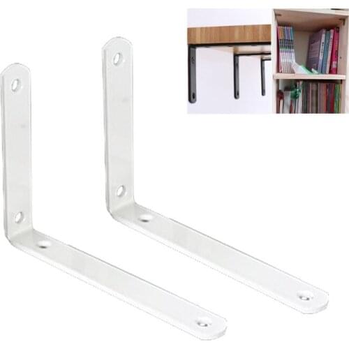 QX2E 2 PCS Thicken 90 Degree Angle L Shaped Shelf Bracket Corner Brace Joint Bracket Fastener Floating Shelves Bracket