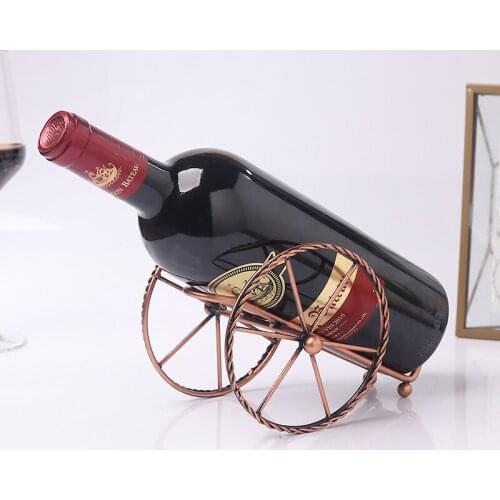 Retro Metal Wine Racks Home Kitchen Bar Accessories Practical Wine Holder Wine Bottles Display Shelf Rack