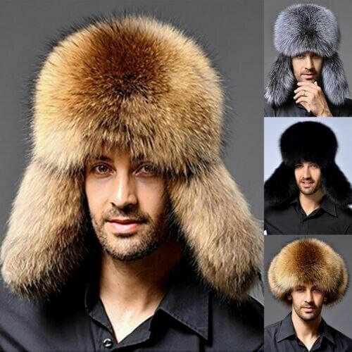 Fashion Unisex Women Men Winter Warm imitation faux Leather Furry Caps Bomber Hat Russian Protection Patchwork Causal Caps New
