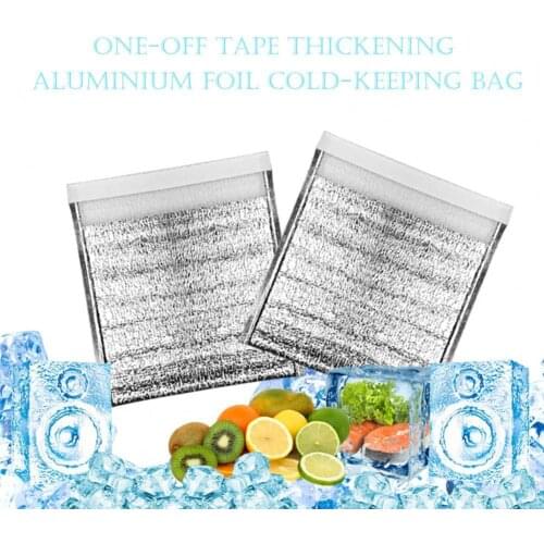 5Pcs/10Pcs Thermal Insulated Bags Thicken Aluminum Foil Portable Lunch Cooler Bag Multifunctional Disposable Food Delivery Pouch