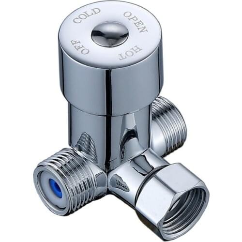 G1/2 Hot Cold Water Mixing Valve Valver Thermostatic Mixer Adjustable Temperature Control for Bathroom Shower Head Faucet WF107