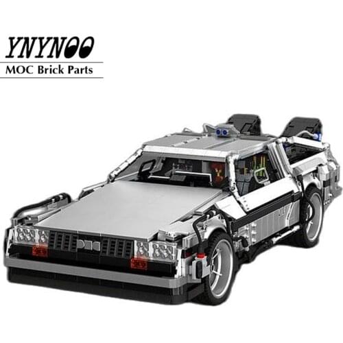 Time Travel Classic Movies The Future Back 1985 Time Machine High-Tech Cars MOC-42632 Model Building Blocks DIY Toys Gifts