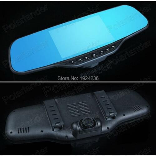 BEST SALES New 4.3 inch car dvr mirror camera recorder night vision rear view mirror monitor car camera full hd 1080p dual lens