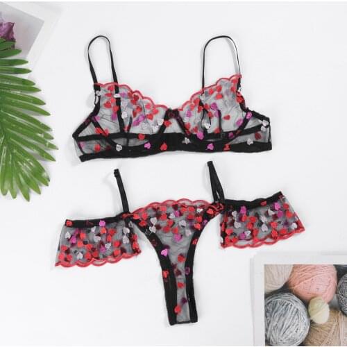 Women Sexy Lingerie Sets with Garter Belt Floral Hot Push Up Bras G-string Sex Panties Temptation Erotic Sensual Underwear