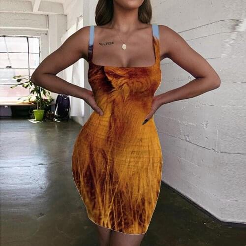 Giyu Lion Dresses Women Animal Sundress Anime Vestido Sexy Harajuku Ladies Dresses Street Bodycon Dress Womens Clothing Club