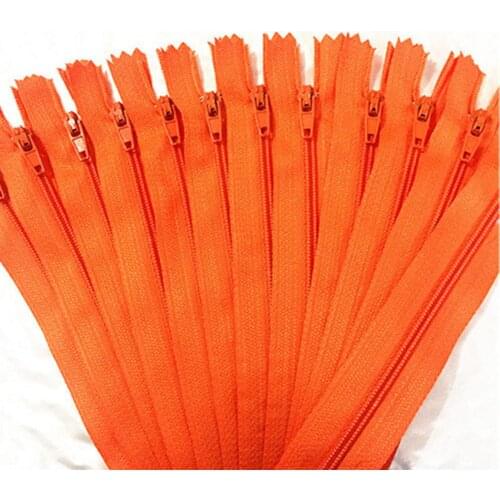 10 pieces. Orange 30cm (12inch) nylon zipper, sewer tailor, handicraft and FGDQRS