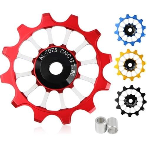 12T Road Bike Guide Roller Idler 6mm MTB Bicycle Rear Derailleur Wheel Pulley