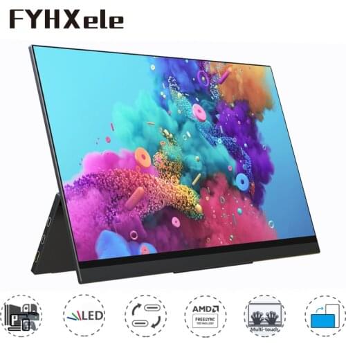 15.8inch Portable Monitor FHD 1080P LED Screen HDR IPS Gaming Monitor Touchscreen 60Hz for Laptop/PC/PS4 /Xbox/Cellphone/MacBook