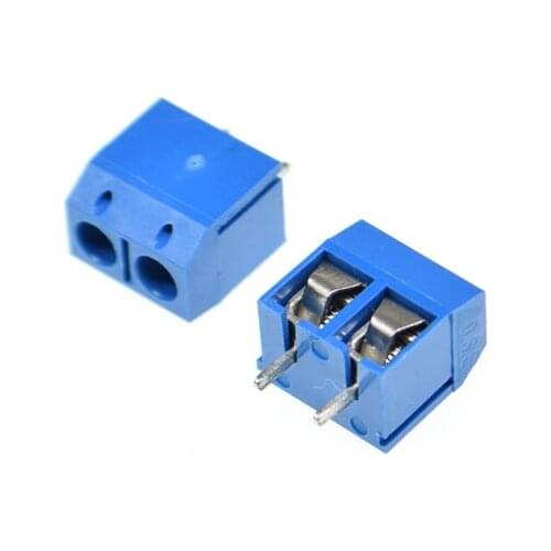 20PCS kf301-5.0-2p straight pin pcb screw terminal block connector 5.0MM spacing 2PIN BLUE KF301 5.0 2P KF301-2p