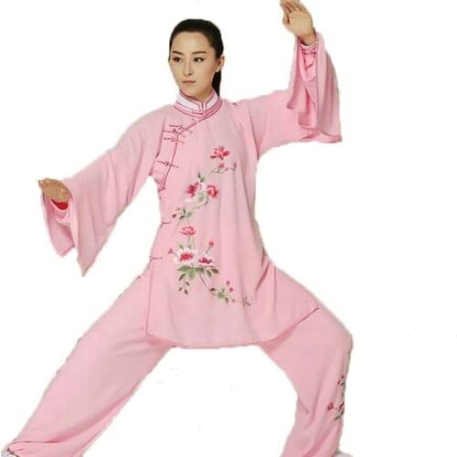 2016 Spring and Summer Linen Custom Female Tai Chi Clothing Suit Performance Clothing Competition Clothes kung Fu Sets