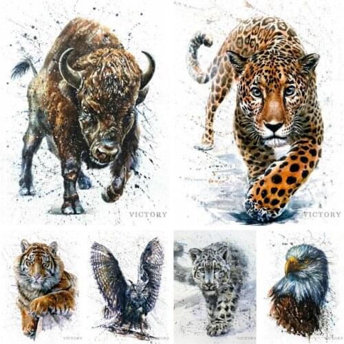 5D Diamond Painting "animals" Tiger Watercolor Diy Full Rhinestones Drill Cross Stitch Kits Square Round Diamond Embroidery Gift