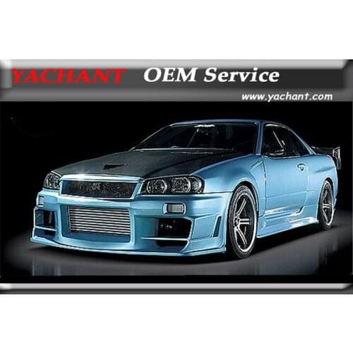 Car-Styling Carbon Fiber Bodykit Front Fender Flares Fit For 1999-2002 Skyline R34 GTR DL Style Front Fender