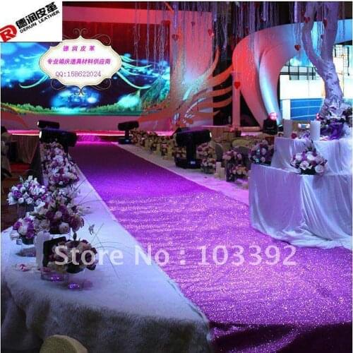 Free shipping)50m Fashion new style best seller PU glitter fabric for wedding"T"stage carpet and glitter backgound wallpaper