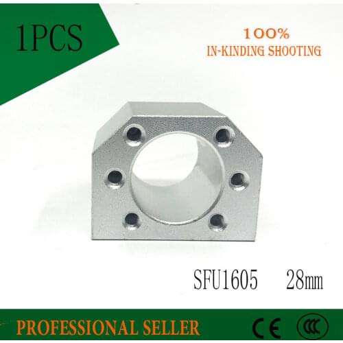 Free shipping SFU1605 SFU1610 aluminium 28mm alloy ballscrew nut housing bracket holder fit for 1605 ball screw