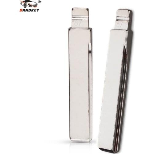 Dandkey 10pcs/lot Remotes Flip Blade 67# For KD Remote Key NO.67 HU92 HU92RTE Uncut Blade For BMW For MG Fob Replacement