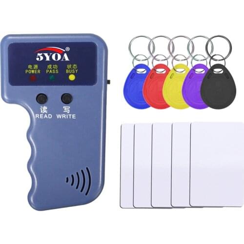 Handheld 125KHz EM4100 TK4100 RFID Copier Writer Duplicator Programmer Reader EM4305 T5577 Rewritable ID Keyfobs Tags