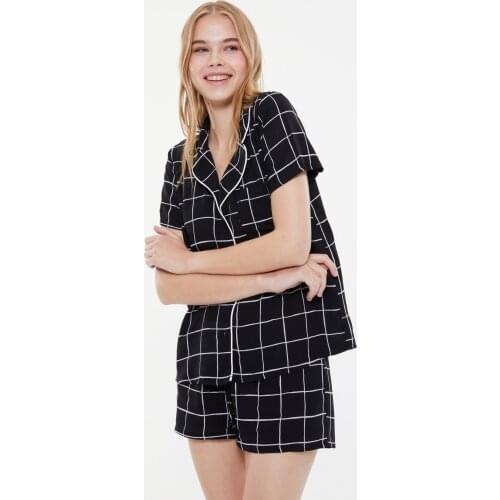 Trendyol Plaid Woven Pajamas set THMSS21PT0995