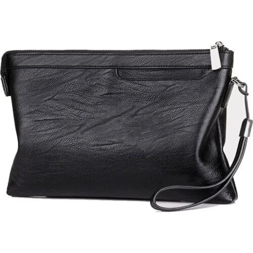 Mens bags new clutch bag pu soft surface large-capacity envelope clutch business casual clutch