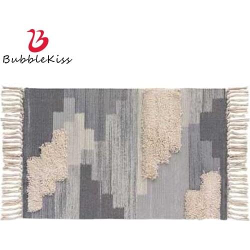 Nordic Style Soft Tassel Carpets For Living Room Bedroom Soft Rugs Cotton Healthy Nature Home Carpet Floor Door Mat Area Rugs