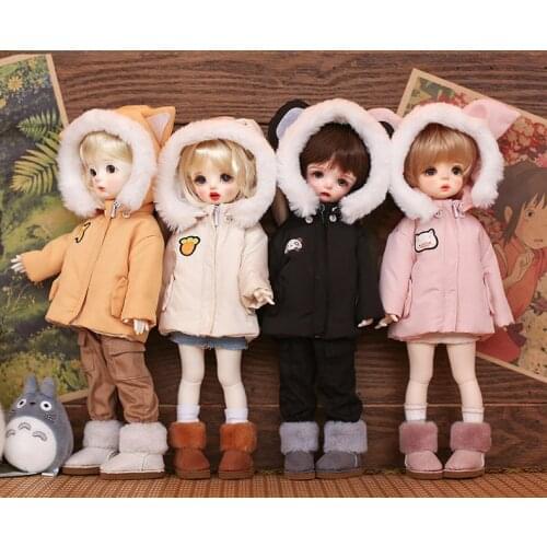 BJD doll clothes suitable for 1-6 size small animal padded jacket down jacket doll accessories